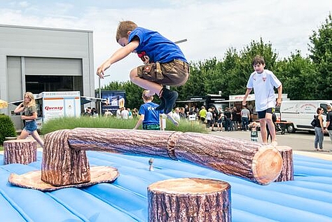 LockDrives 175 Years of Lock Celebration Open Day Games with tree trunks