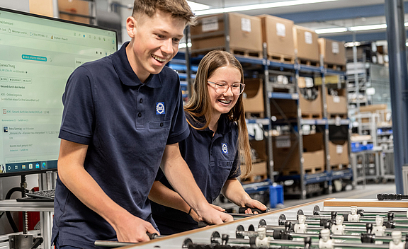 LockDrives job advertisement Trainees play table football